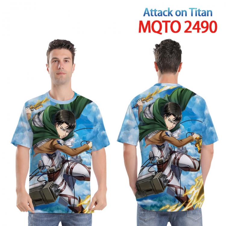 Shingeki no Kyojin Full color printed short sleeve T-shirt 2XS-4XL  9 sizes  MQTO 2490