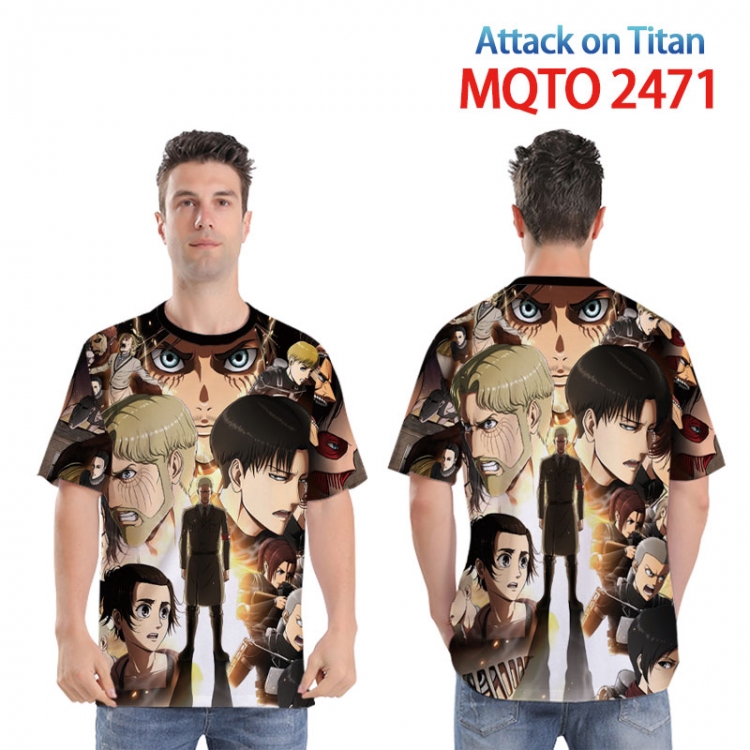 Shingeki no Kyojin Full color printed short sleeve T-shirt 2XS-4XL  9 sizes  MQTO 2471