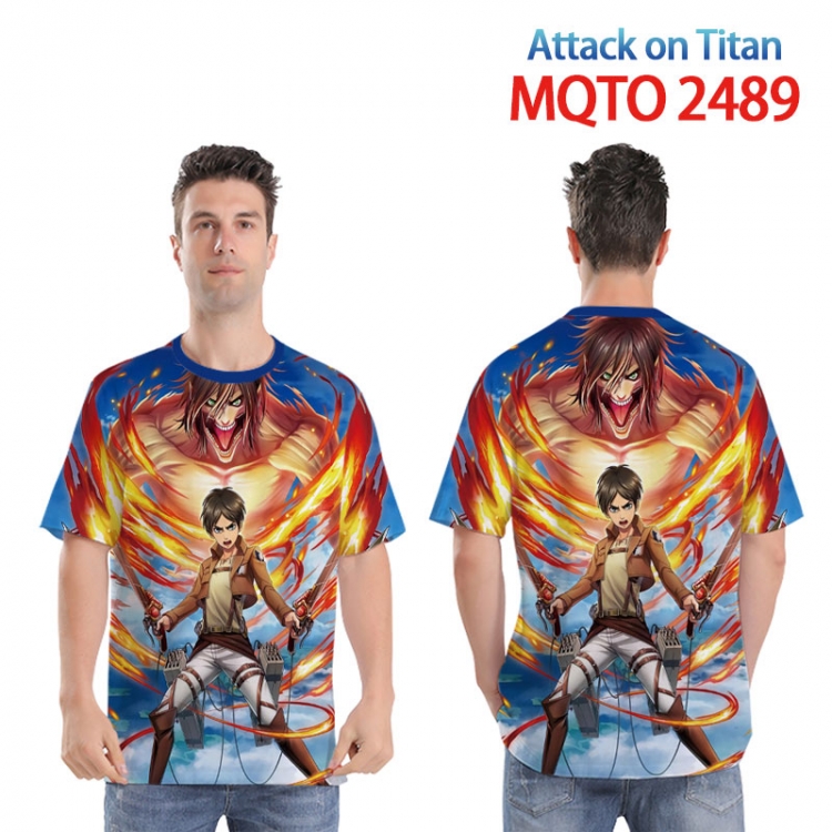 Shingeki no Kyojin Full color printed short sleeve T-shirt 2XS-4XL  9 sizes  MQTO 2489