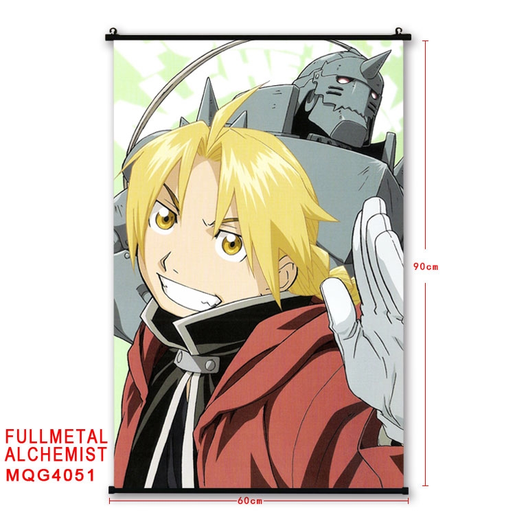 Fullmetal Alchemist  Anime Plastic rod Cloth painting Wall Scroll 60X90CM  MQG-4051
