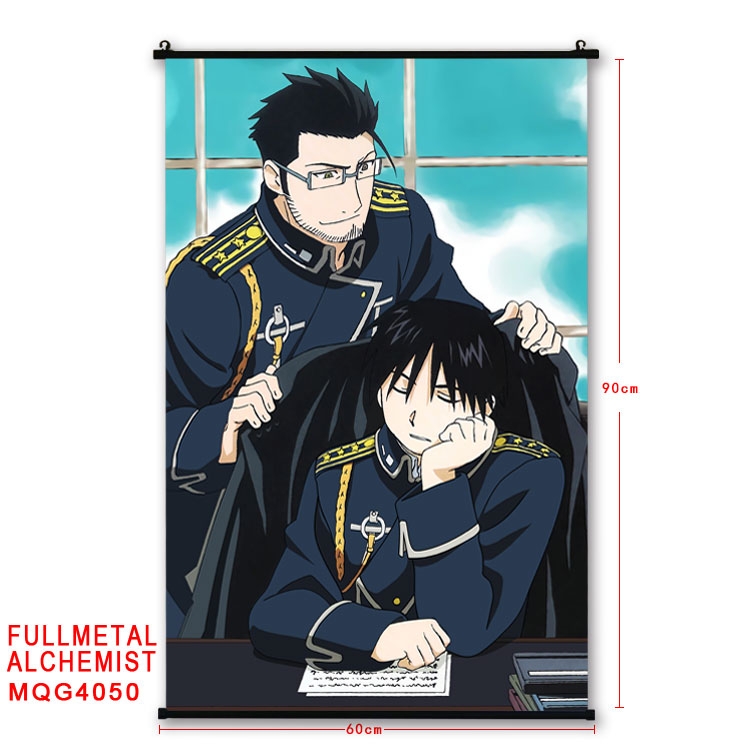 Fullmetal Alchemist  Anime Plastic rod Cloth painting Wall Scroll 60X90CM  MQG-4050