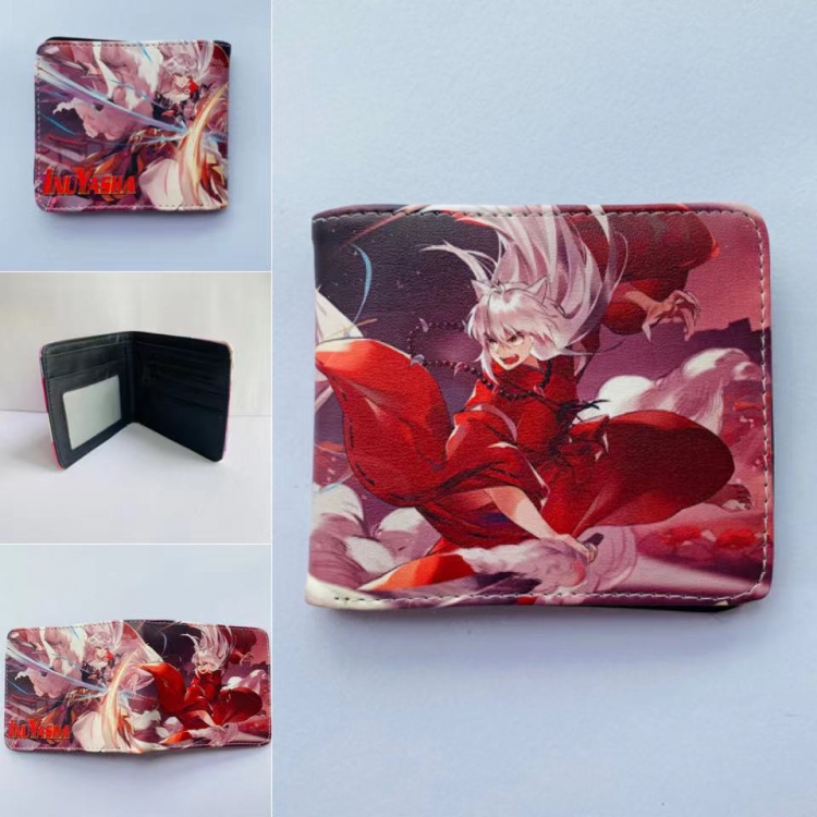 Inuyasha  Full color two fold short wallet purse 11X9.5CM 60G