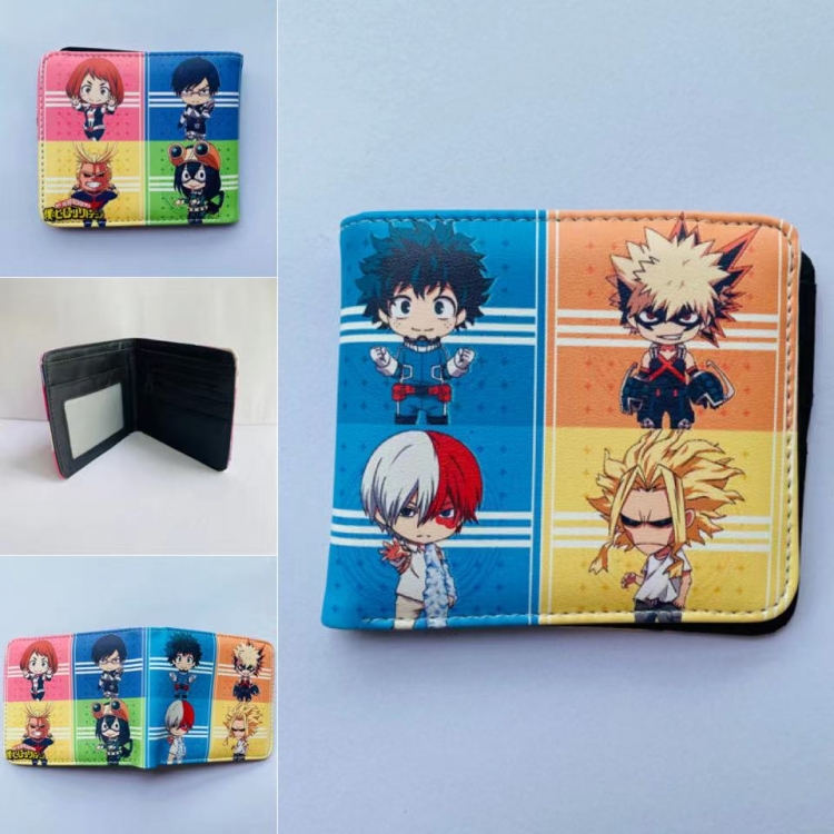 My Hero Academia  Full color two fold short wallet purse 11X9.5CM 60G
