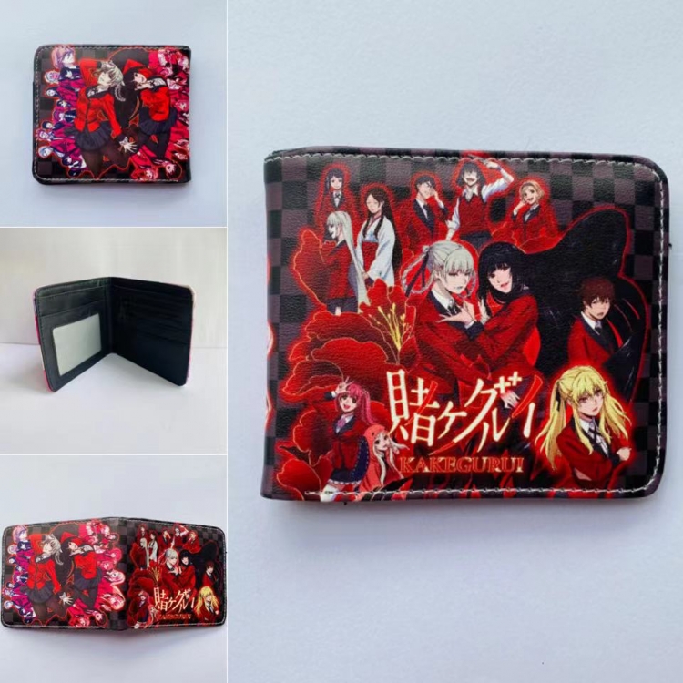 Kakegurui Full color two fold short wallet purse 11X9.5CM 60G