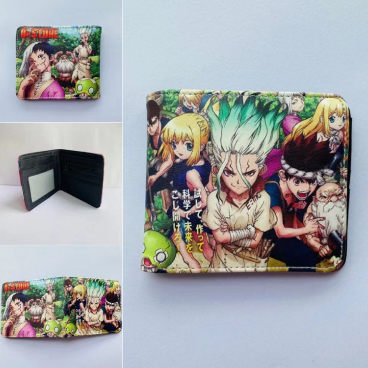 Dr.STONE Full color two fold short wallet purse 11X9.5CM 60G