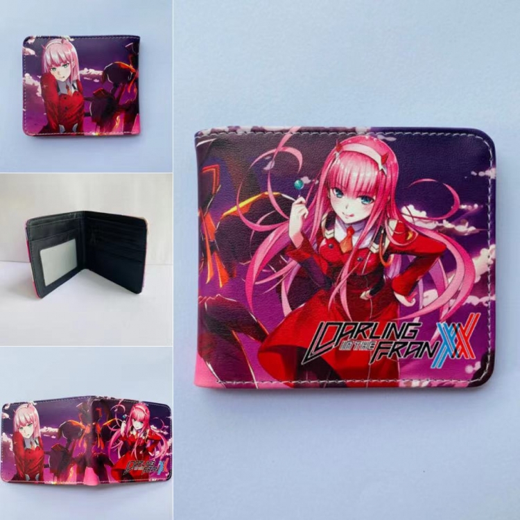 DARLING in the FRANX  Full color two fold short wallet purse 11X9.5CM 60G