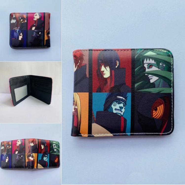 Naruto Full color two fold short wallet purse 11X9.5CM 60G style B