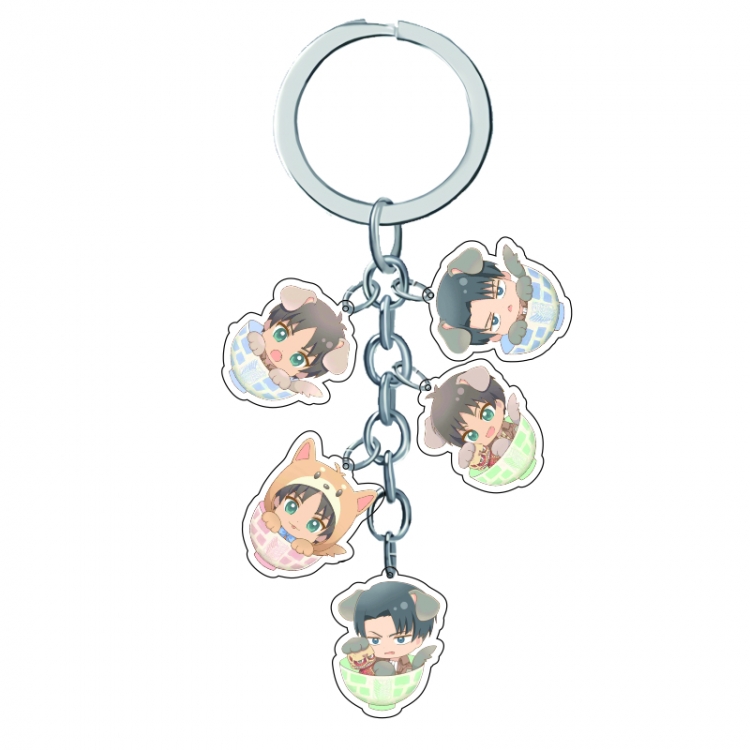 Shingeki no Kyojin Anime acrylic keychain price for 5 pcs A191