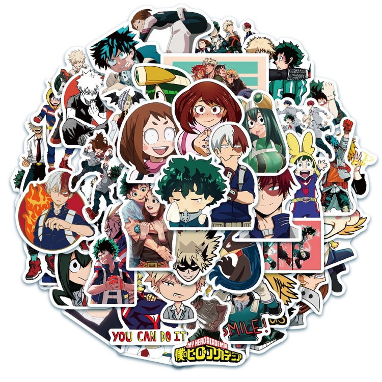 My Hero Academia  stickers Waterproof stickers a set of 50 price for 5 style B