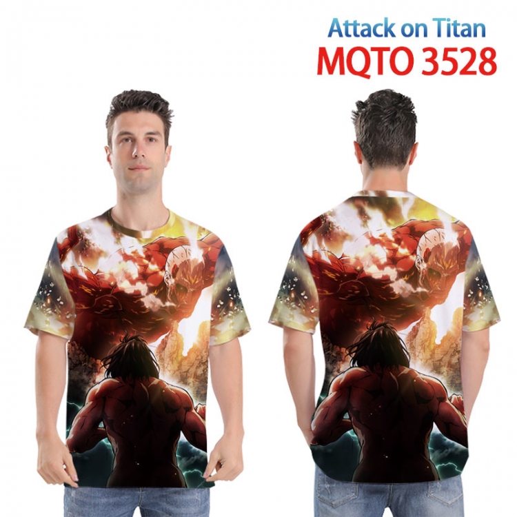 Shingeki no Kyojin Full color printed short sleeve T-shirt 2XS-4XL 9 sizes  MQTO3528