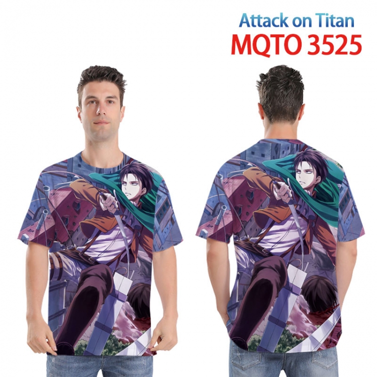 Shingeki no Kyojin Full color printed short sleeve T-shirt 2XS-4XL 9 sizes  MQTO3525