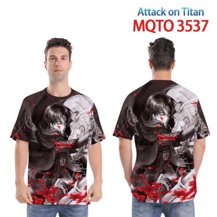 Shingeki no Kyojin Full color printed short sleeve T-shirt 2XS-4XL 9 sizes  MQTO3537