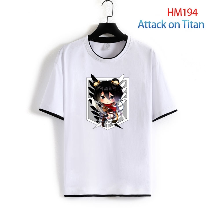 Shingeki no Kyojin Pure cotton  Loose short sleeve round neck T-shirt  from S to 4XL  HM-194-2