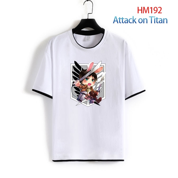 Shingeki no Kyojin Pure cotton  Loose short sleeve round neck T-shirt  from S to 4XL HM-192-2