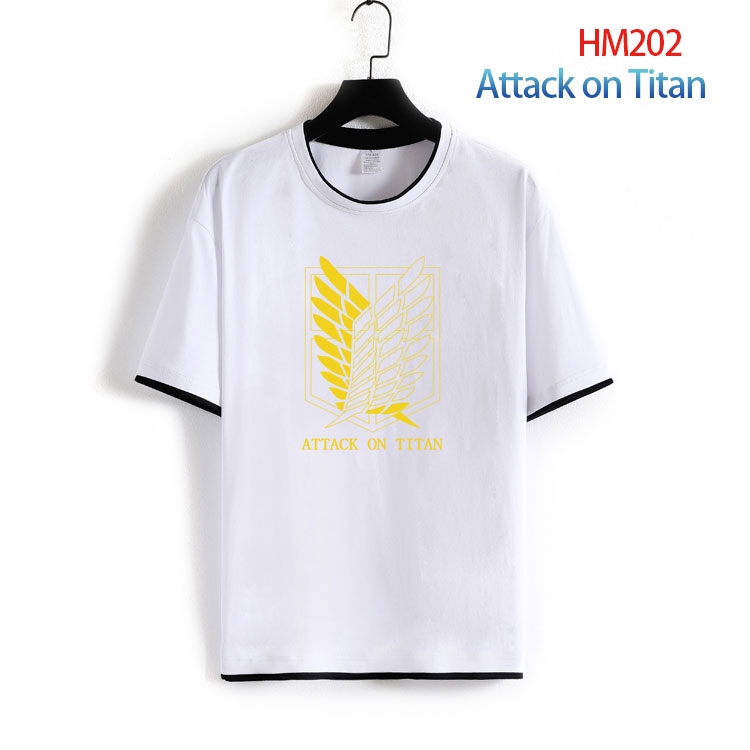 Shingeki no Kyojin Pure cotton  Loose short sleeve round neck T-shirt  from S to 4XL  HM-202-2
