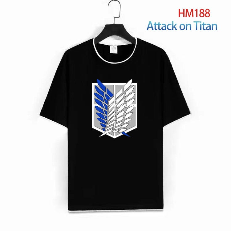 Shingeki no Kyojin Pure cotton  Loose short sleeve round neck T-shirt  from S to 4XL  HM-188-1