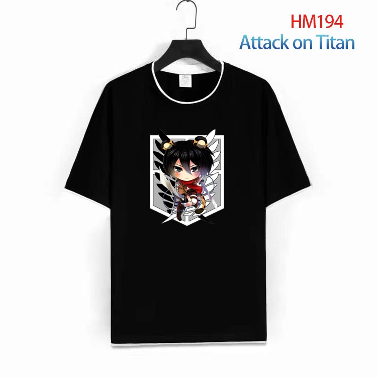 Shingeki no Kyojin Pure cotton  Loose short sleeve round neck T-shirt  from S to 4XL HM-194-1