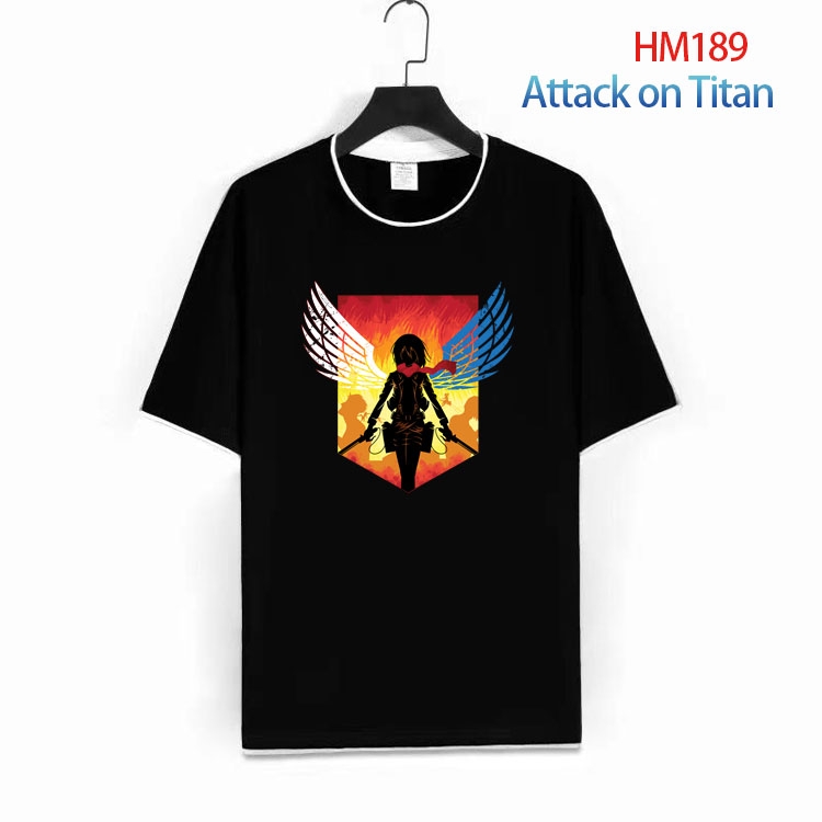 Shingeki no Kyojin Pure cotton  Loose short sleeve round neck T-shirt  from S to 4XL HM-189-1