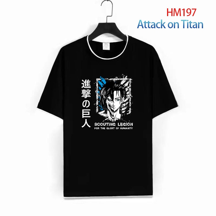 Shingeki no Kyojin Pure cotton  Loose short sleeve round neck T-shirt  from S to 4XL  HM-197-1