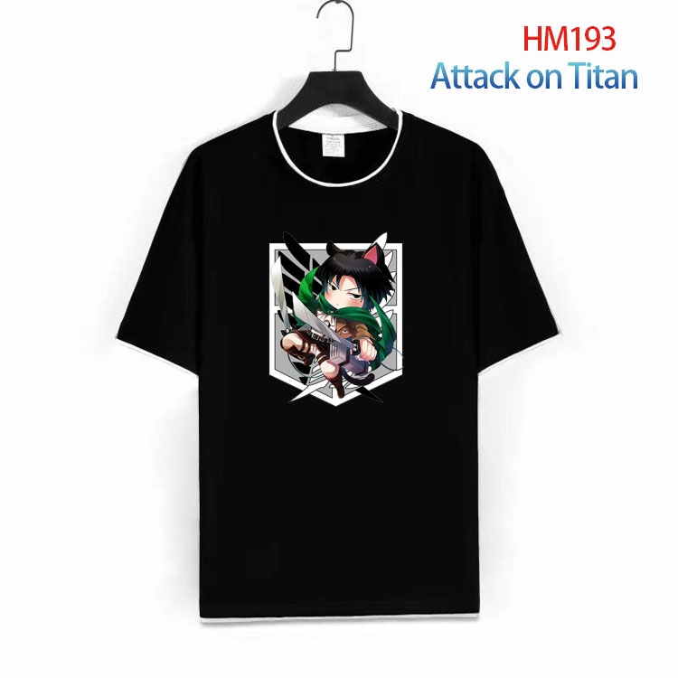 Shingeki no Kyojin Pure cotton  Loose short sleeve round neck T-shirt  from S to 4XL  HM-193-1