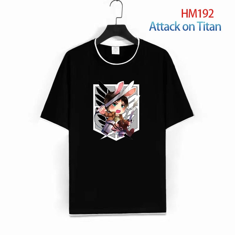 Shingeki no Kyojin Pure cotton  Loose short sleeve round neck T-shirt  from S to 4XL HM-192-1