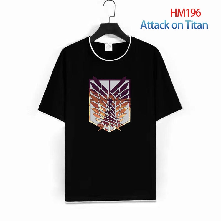 Shingeki no Kyojin Pure cotton  Loose short sleeve round neck T-shirt  from S to 4XL HM-196-1