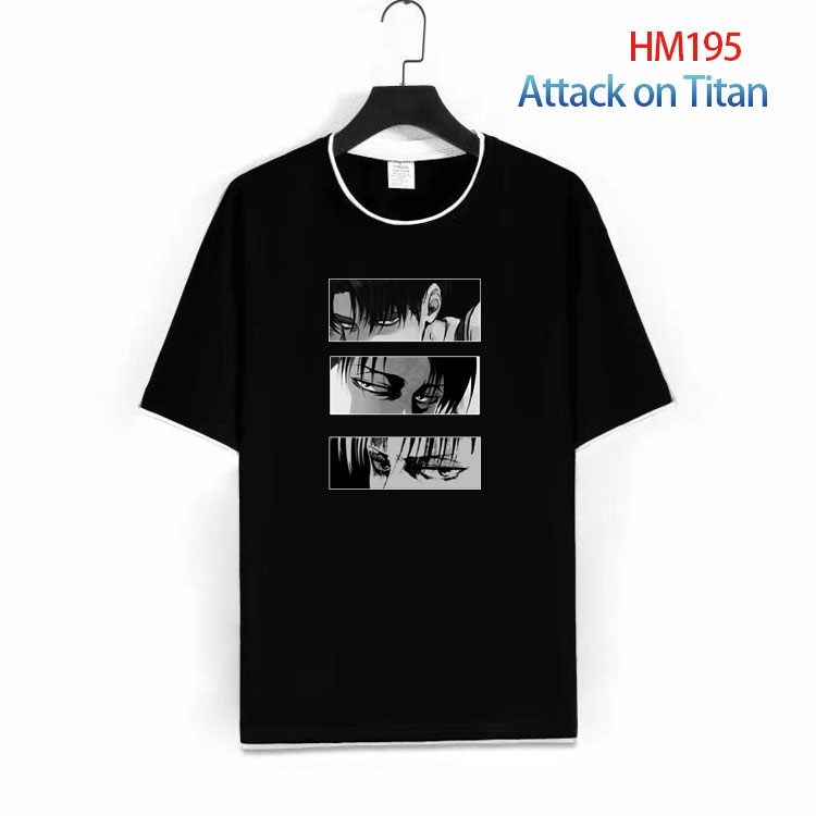 Shingeki no Kyojin Pure cotton  Loose short sleeve round neck T-shirt  from S to 4XL  HM-195-1