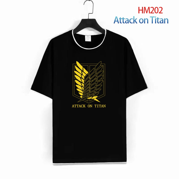 Shingeki no Kyojin Pure cotton  Loose short sleeve round neck T-shirt  from S to 4XL HM-202-1