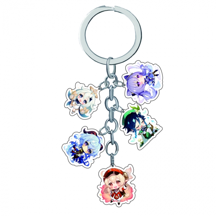 Genshin Impact Anime acrylic keychain price for 5 pcs  A256