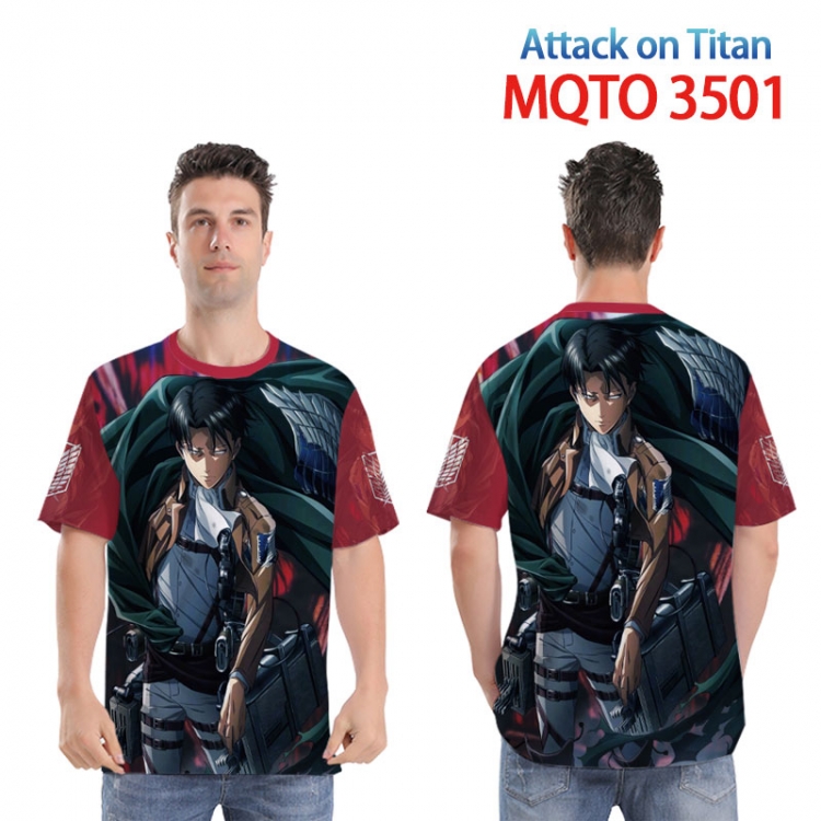 Shingeki no Kyojin Full color printed short sleeve T-shirt 2XS-4XL  9 sizes MQTO3501