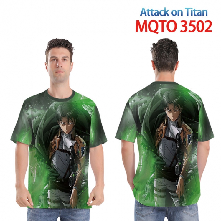 Shingeki no Kyojin Full color printed short sleeve T-shirt 2XS-4XL  9 sizes MQTO3502