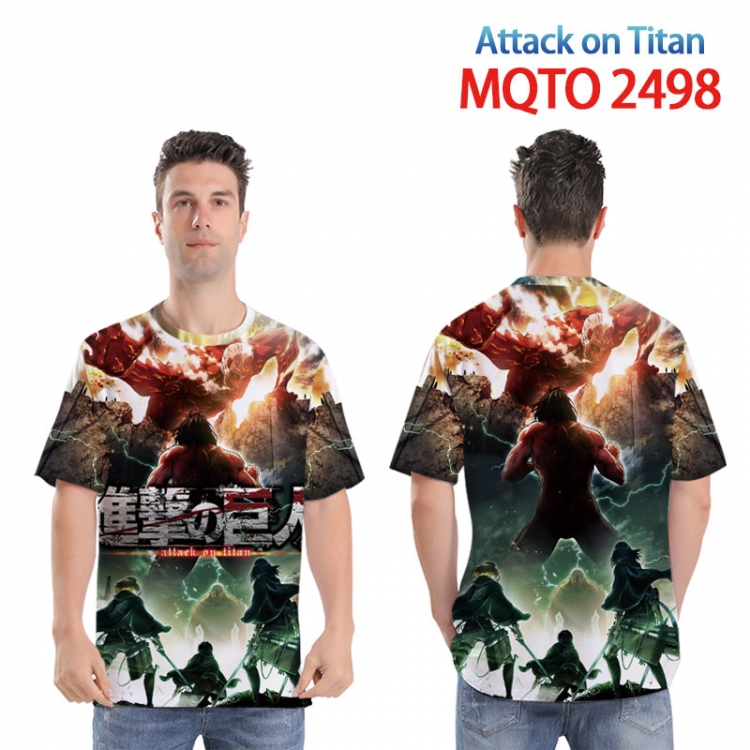 Shingeki no Kyojin Full color printed short sleeve T-shirt 2XS-4XL  9 sizes  MQTO2498