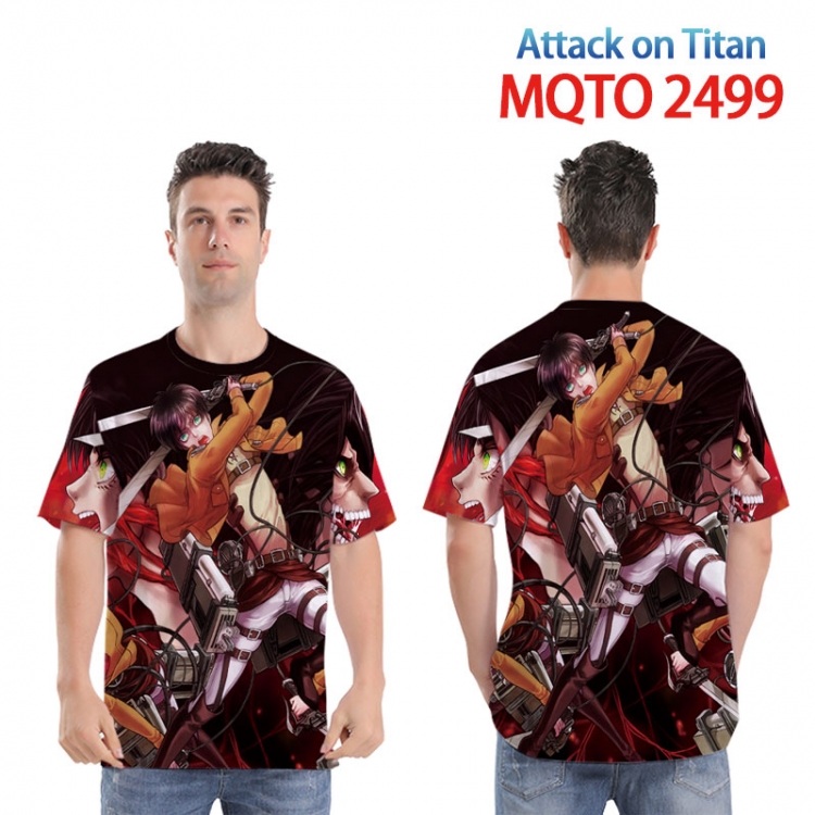 Shingeki no Kyojin Full color printed short sleeve T-shirt 2XS-4XL  9 sizes  MQTO2499