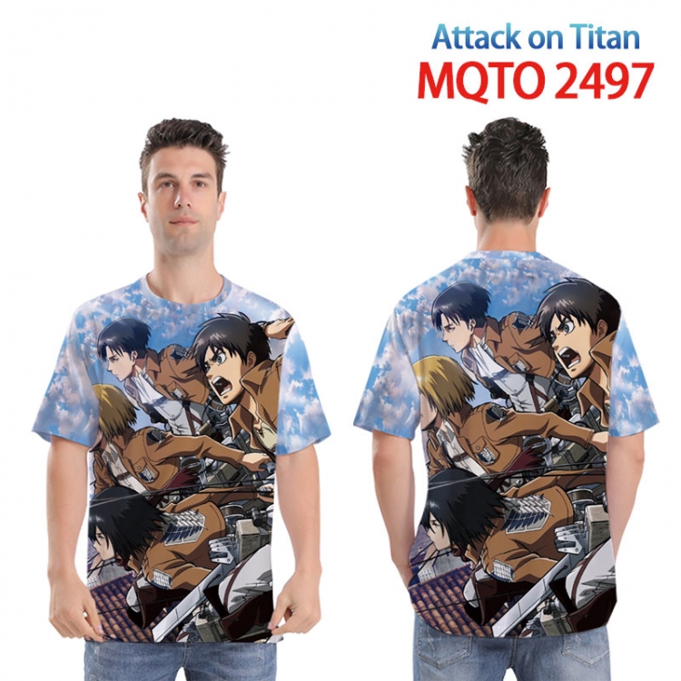 Shingeki no Kyojin Full color printed short sleeve T-shirt 2XS-4XL  9 sizes  MQTO2497