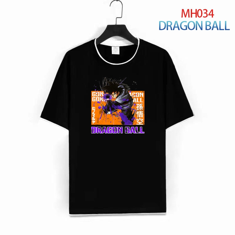 DRAGON BALL Pure cotton Loose short sleeve round neck T-shirt from S to 6XL MH-034-1