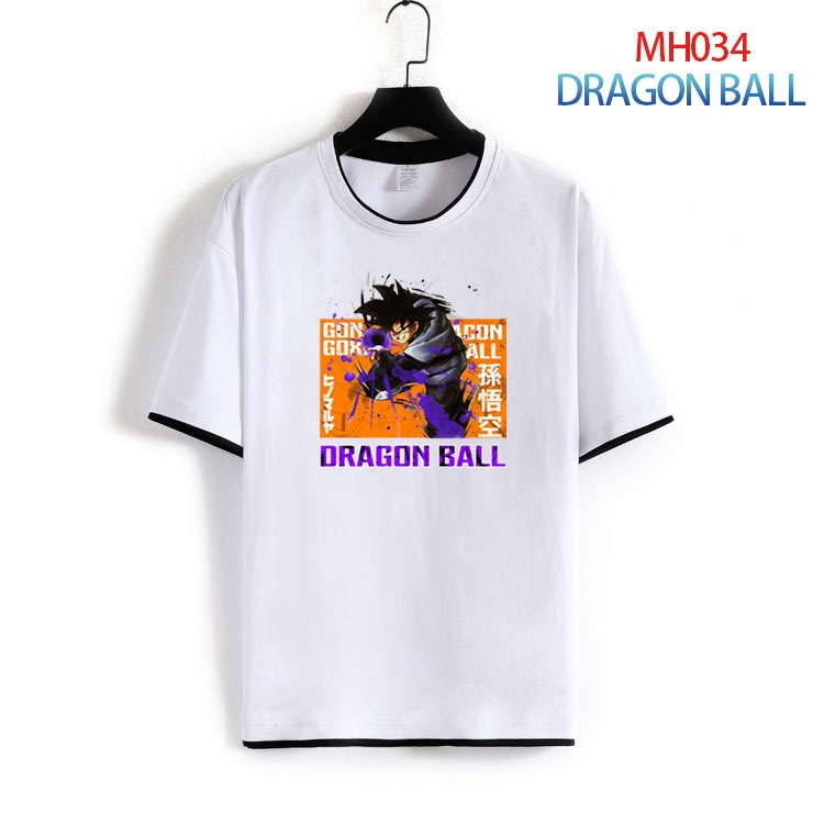 DRAGON BALL Pure cotton Loose short sleeve round neck T-shirt from S to 4XL MH-034-2