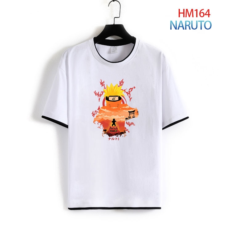 Naruto Pure cotton Loose short sleeve round neck T-shirt from S to 4XL HM-164-2