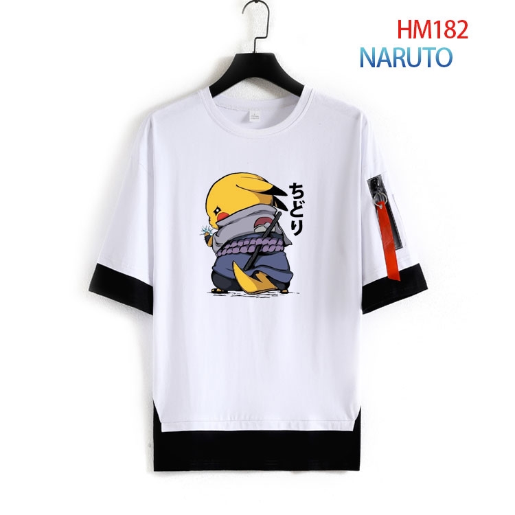 Naruto Pure cotton Loose short sleeve round neck T-shirt from S to 4XL  HM-182-3