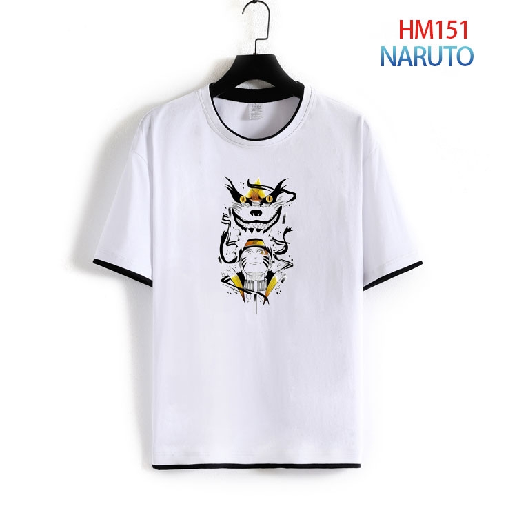 Naruto Pure cotton Loose short sleeve round neck T-shirt from S to 4XL  HM-151-2