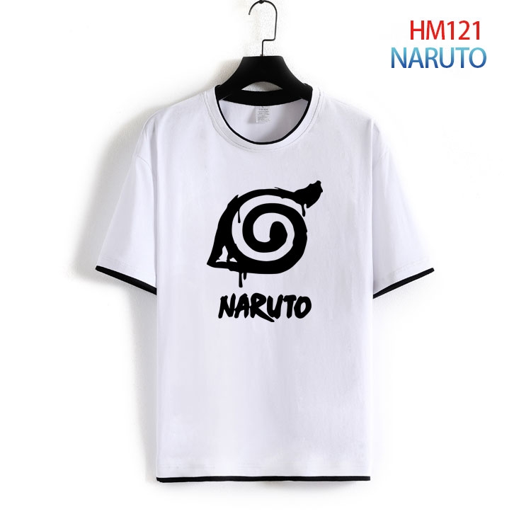 Naruto Pure cotton Loose short sleeve round neck T-shirt from S to 4XL  HM-121-2