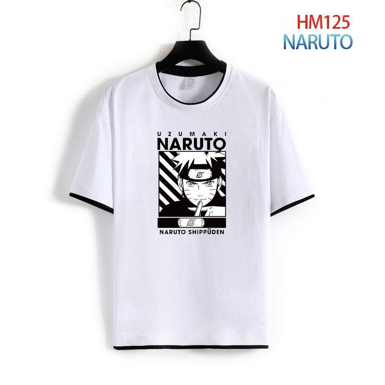 Naruto Pure cotton Loose short sleeve round neck T-shirt from S to 4XL HM-125-2