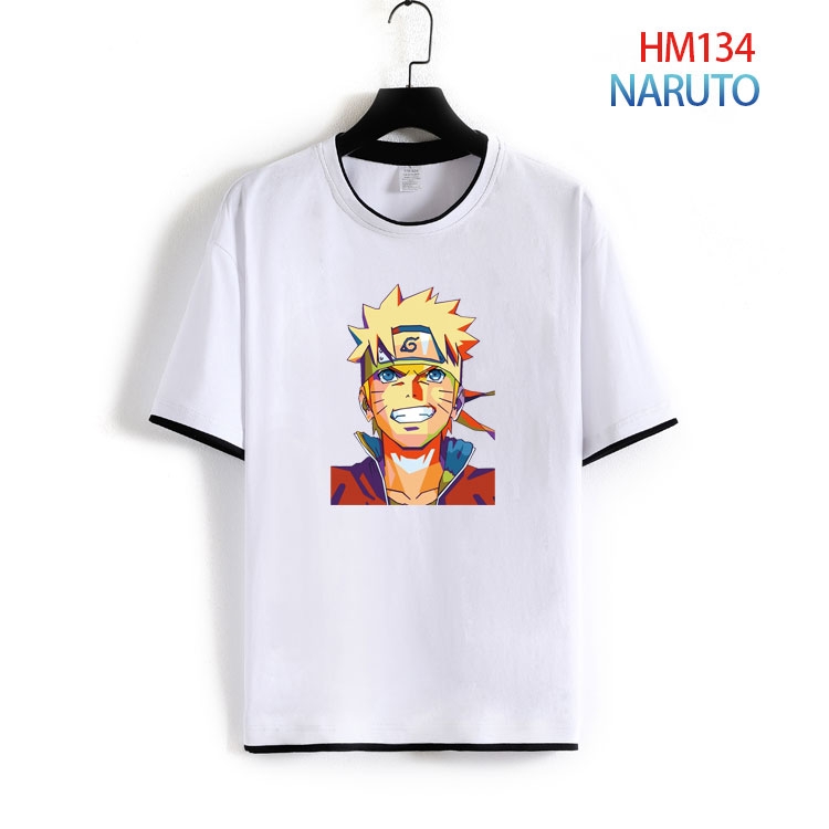 Naruto Pure cotton Loose short sleeve round neck T-shirt from S to 4XL  HM-134-2