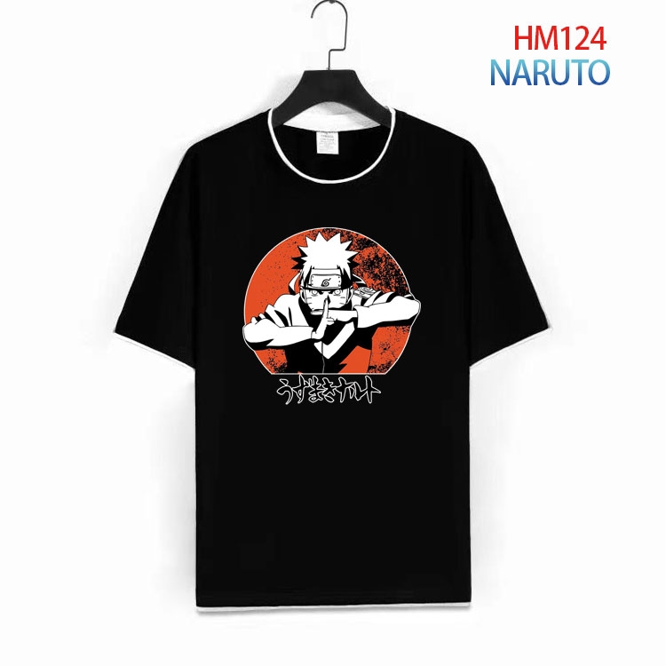 Naruto Pure cotton Loose short sleeve round neck T-shirt from S to 4XL HM-124-1