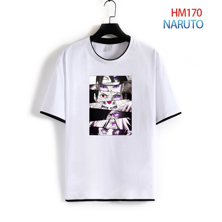 Naruto Pure cotton Loose short sleeve round neck T-shirt from S to 4XL  HM-170-2