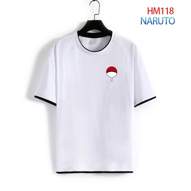 Naruto Pure cotton Loose short sleeve round neck T-shirt from S to 4XL  HM-118-2