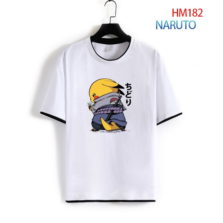 Naruto Pure cotton Loose short sleeve round neck T-shirt from S to 4XL  HM-182-2