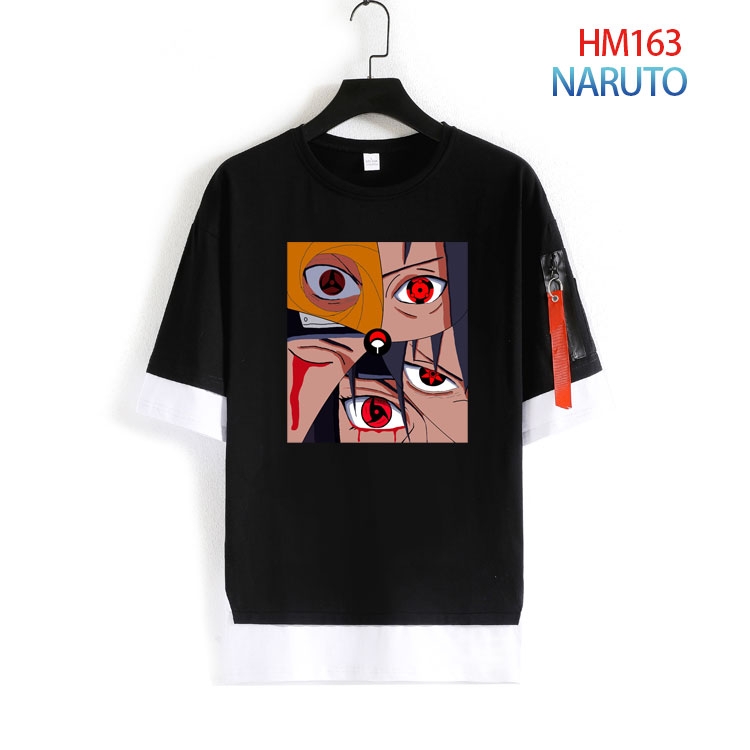 Naruto Pure cotton Loose short sleeve round neck T-shirt from S to 4XL HM-163-4