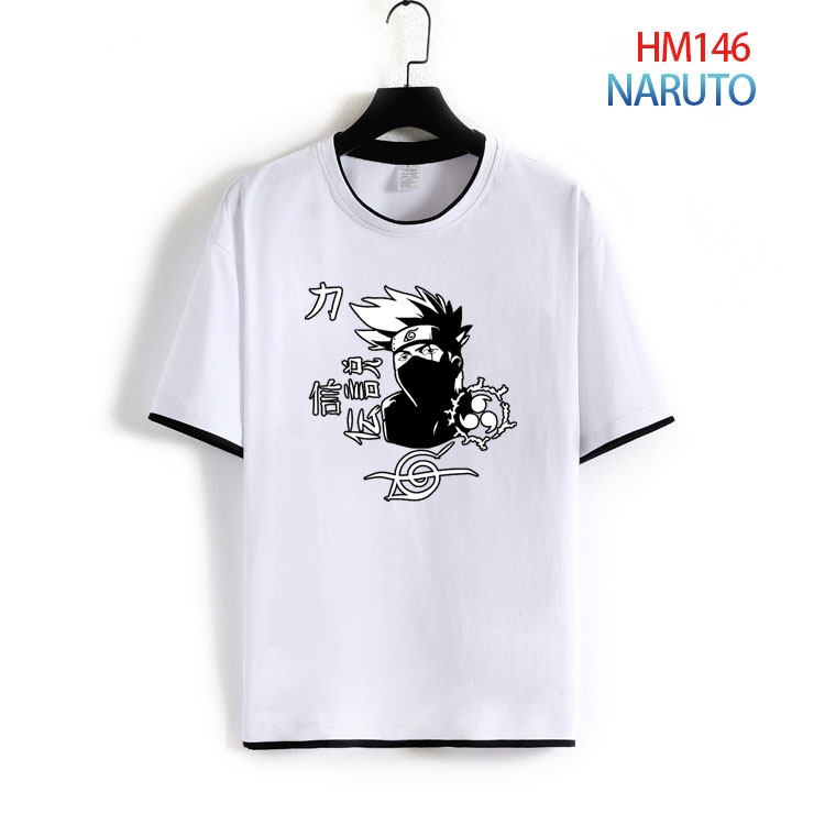 Naruto Pure cotton Loose short sleeve round neck T-shirt from S to 4XL HM-146-2