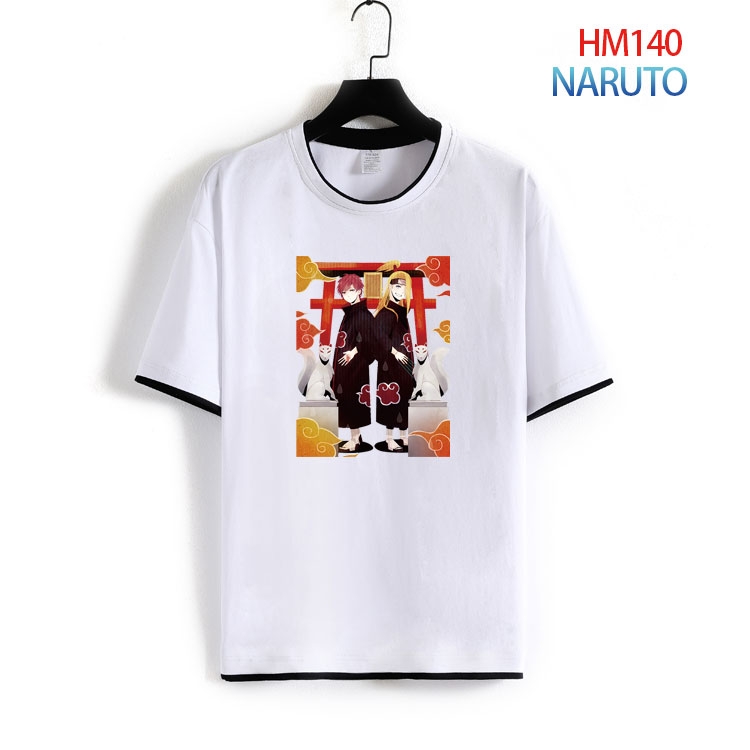 Naruto Pure cotton Loose short sleeve round neck T-shirt from S to 4XL  HM-140-2