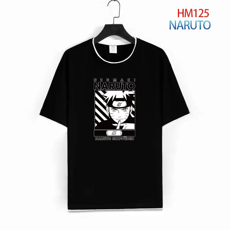 Naruto Pure cotton Loose short sleeve round neck T-shirt from S to 4XL HM-125-1